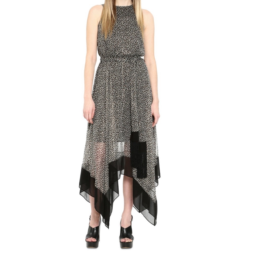 MICHAEL Michael Kors Black and White Asymmetrical Dress